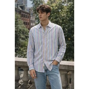 Gitman Bros. Striped Dress Shirt Colorful Button Down Made in USA XL